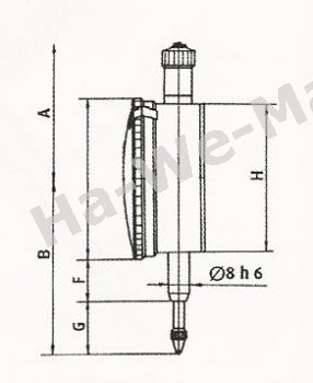 Messuhr mit Abhebevorrichtung 10mm