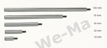 Messuhr mit Tiefenmessbrücke und Verlängerung