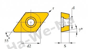 DCMT 070 204 HF P25CVD